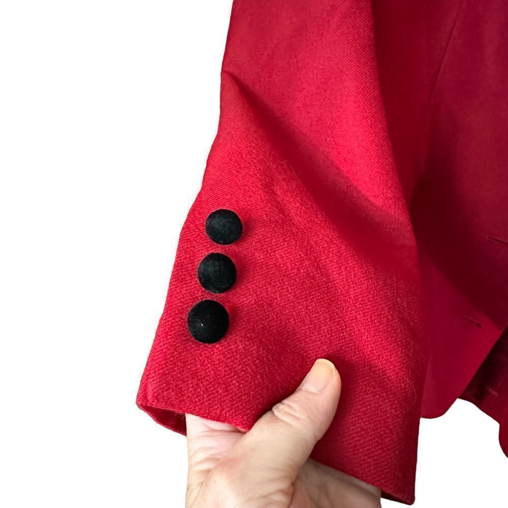 Jennifer Moore Red Wool Blazer Size 16 - Picture 5 of 8